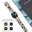 Holiday Watch Bands Compatible with Fitbit Versa 4 Bands for Woman,for Versa 3/Sense 2/Sense Bands Replacement Strap (Checkered Lucky Fortune)