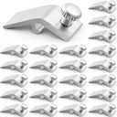 Blulu 24 Pcs Storm Door Panel Clip with Screws 5/16" Offset Aluminum Storm Window Clips Screen Door Hardware (Aluminum)