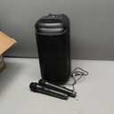 Karaoke Machine with 2 Wireless Microphones, Portable Bluetooth Karaoke for Adults, Powerful Dual 8" Subwoofer Karaoke Boombox, LED Lights, 3D Sound, Support TV/USB/AUX/TF for Home Party (Black)