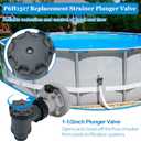 Plunger Valve for Intex Pools, Plunger Valve Connection Pool Pump Hose of 38 Compatible, Above Ground Pool Filter Pump On Off Plun-ger Val-ve Part, Hose Plun-ger Drain Val-ve for Coleman, Intex