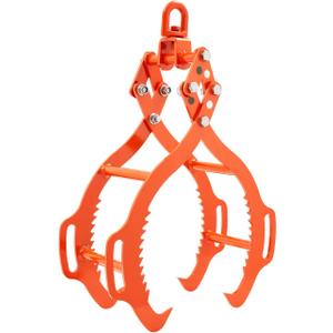 VEVOR Log Lifting Tongs 36in, 4 Serrated Claw Hook Log Tongs, Heavy Duty Steel Swivel Dragging Tongs, 3300LBS Log Grapple with Handles, Lumber Log Skidding Tongs for Tractors, Trucks, Forklifts, ATVs
