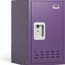 KAER Metal Storage Locker, Lockable Cabinet, 24" H Organizer for Bedroom, School, Office, Playroom, Daycare, Garage (Purple)