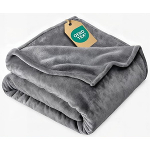 Ultra Soft Fleece Blanket Throw Size - Flannel Fleece Luxury Throw Blanket - Lightweight for Couch Bed Chair - Thick, Warm and Breathable - All Season Cozy Anti-Static Microplush Bedding, Dark Grey
50×100"