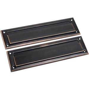 QCAA Solid Brass Mail Slot, with Solid Brass Interior Back Plate, 10" x 3", Venetian Bronze, 1 Pack, Made in Taiwan