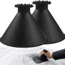 2 x Magical Ice Scrapers for Car Windshield - 2 Pack Cone Magic Car Ice Scraper with Funnel, Round Snow Scraper for Christmas Present
