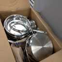Cuisinart Chefs Classic 11-Piece Stainless Steel Pots and Pans Set, Cookware Set Compatible with Induction, Electric, Gas Cooktops, Aluminum Core for Even Heat, Cool Grip Handles, Dishwasher Safe