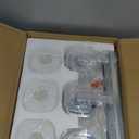 4-Light Chrome Bathroom Light Fixtures, Vanity Lights for Bathroom Mirror Lamp with Milky White Square Glass Shade, E26 Base Modern Wall Sconce Kitchen Light Fixtures Led Vanity