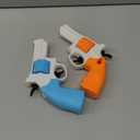 Revolver Water Gun for Adults & Kids,2PCS Spray Gun Toys,Long Range 23-30 FT Squint Guns for Summer Swimming Pool Beach Party and Outdoor,Fun Shooting Game,Material with a Matte Texture (Blue+Orange)