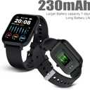 Smart Watch for Men Women Compatible with iPhone Samsung Android Phone 1.69 inch Full Touch Screen IP68 Waterproof Bluetooh Fitness Tracker Heart Rate/Sleep Monitor (Black)