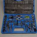 80 PCS Tap and Die Set SAE and Metric, Standard and Metric Threading Tool Kit for Internal and External Threads, Tap & Die Sets with Wrenches for Automotive, DIY, and Metal Repair
