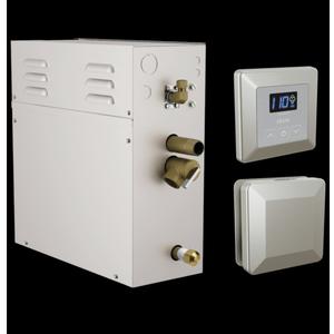 Delta Faucet SimpleSteam 10kW Steam System Kit Chrome, Includes 10kW Steam System Generator, Square Digital System Control, Square Steam Head, Lumicoat Chrome 5P-EST010-PR 