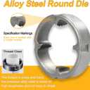 2 Sets of PVC Thread Maker Tool for Electric Drill, Plastic Pipe Tap Die Set With 2PCS PTFE Tape, PVC Pipe Threader Set With 3 Sizes Thread Die, Pipe Threader Plumbing Tool for Pipe Threaders