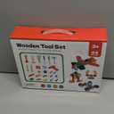 Kids Tool Set with Drill, Educational Montessori Toys for 3 Year Old Boys 44 Pcs STEM Kids Toys Wooden Toddler Tool Set with Apron & Box Christmas Birthday Gifts for 3 4 5 Year Old Boy Girl