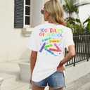 Valentine Shirts for Women Valentines Day Tshirts Love Heart Graphic Tees Casual Crewneck Short Sleeve Tops (M)