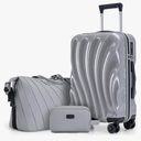 Luggage Sets 3 Piece Suitcases with Wheels, Suitcase Set, ABS+PC Hardshell Luggage with Phone Holder, Lightweight Carry on Luggage with TSA Lock Spinner Wheels