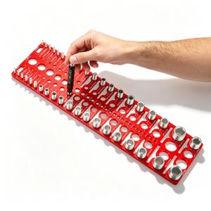 66 Thread Checker, VEXTHYX 22 standard/sae & 18 metric nut and bolt thread measuring tool with 26 drill bit gauges, wall-mountable bolt size identifier finder with Inch & CM ruler for Mechanics Repair
