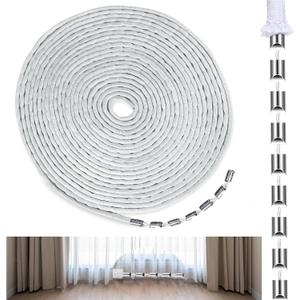 Curtain Weighted Tape,Drapery Weight Rope Leaded Weighted Drapery Tape Weighted Lead Rope Increase Drapery Weights for Outdoor Indoor Curtain DIY Length Curtain Accessories (10 Yard)