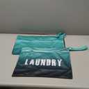 2 Pcs Large Travel Laundry Bags - Waterproof Wet/Dry, Washable, Dirty Clothes, Bathing Suit, Workout, Gym Clothes, Swimming, Yoga (Green+Dark Green)