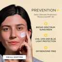 IMAGE Skincare PREVENTION+ Daily Ultimate Protection Moisturizer, SPF 50 Face Sunscreen Lotion, Zinc Oxide, Blendable with No White Cast, 3.2 oz