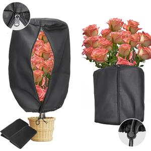 EJW Plant Covers Freeze Protection, Plant Cover, Plants Cover for Winter,Frost Blankets for Outdoor Plants,Frost Covers for Outdoor plants2 PCS, Cylindrical 19.6 * 14.5 * 14.5inch