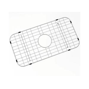 Kitchen Sink Grid and Stainless Steel Sink Bottom Grid 24-1/8" x 12-5/8", Centered Drain with Corner Radius 1-1/2", Sink Racks for Protector of Kitchen Sink