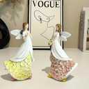 Sunflower Figurine Gifts for Women, Encouragement Memorial Bereavement Angel Sculpture from Mom to Daughter, Birthday Art Angels Statue Decoration (Willowy Pray White)