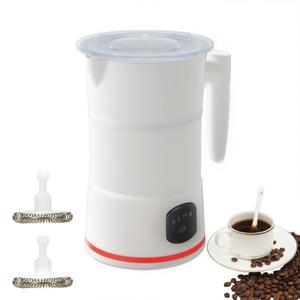 4 in 1 Electric Milk Frother, Steamer with Warming function, Automatic Hot and Cold Milk Frother, Coffee Frother, Latte, Hot Chocolate, Macchiato, Cappuccino (White)