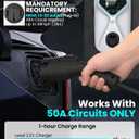 Level 2 EV Charger 48 Amp, 11.5KW 240V Electric Car Charger, NEMA 14-50 Plug, J1772 25' Cable, RFID Card, Smart App (WiFi), Smart Electric Vehicle Charging Stations with UL, ETL Certified EVSE
