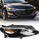 Headlights Assembly Compatible with 2019 2020 2021 2022 Chevy Malibu Head Lights Replacement Halogen Model Projector Headlamp Right Passenger Side OME 84680167 84650573