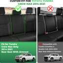 for Toyota Tundra Seat Covers Crew Max Only 2014 2015 2016 2017 2018 2019 2020 2021, Luxury Leather Custom Car Seat Covers Full Set, Black