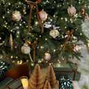 3 x Christmas Decoration, Velvet Christmas Wreath Bows for Christmas Tree Decoration, 30PCS, 5 x 7 Inch (Brown)