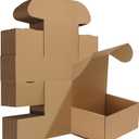 HORLIMER 8x6x4 inches Shipping Boxes Set of 25, Brown Corrugated Cardboard Box Literature Mailer