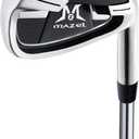 MAZEL Golf Individual Golf Iron with Steel Shafts for Right Handed Golfers,  (Stainless Steel,Black Silver, 8 Iron, Stiff, Right)