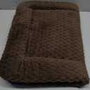 Dog Bed Crate Mat, Soft Durable Washable Anti-Slip Kennel Pad for Dogs & Cats, Reversible (Dark Brown, S(24"*18"*1.5"))