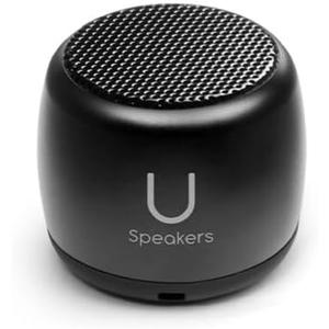 U Micro Speaker | Stylish Portable Wireless Bluetooth 5.0 with Built-in Mic & Remote Shutter | Perfect Little Speaker for Home, Parties, Travel! Small Device, Rich Sound | Black