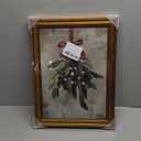 InSimSea Gold Framed Christmas Wall Art, Vintage Canvas Prints Decor, Mistletoe Paintings Wall Shelf Decor, Farmhouse Pictures for Winter Bedroom Holiday Decoration Gifts, 12x16inch