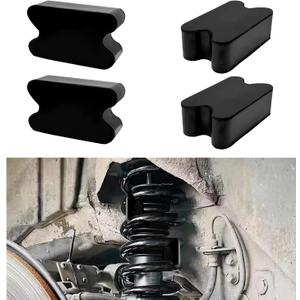 4 PCS Rubber Car Coil Spring Spacers, Heavy Duty Lift Blocks for 2" to 2.5" Coils Springs Elevation, Universal Front & Rear Coil Spacer Spring Booster Kit for Cars Trucks SUVs