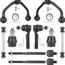 Front Upper Control Arms Suspension Kit Fit for Ford Ranger 2WD 1998-2011, Fit for Mazda B2300 B2500 B3000 B4000, with Ball Joints 10 pcs (1-Piece Design with Coil Spring Front Suspension Only)