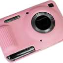 Easy Hood Camera Case for Kodak PIXPRO FZ55, Soft Silicone Cover Anti-Scratch Slim Fit FZ55 DSLR Camera Sleeve Body Skin Travel Protective Case, Pink