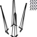 Home Soft Things Hairpin Metal Table Legs 30 Inch Legs for Furniture Coffee Bench Dining End Industrial Table Desk Set of 4 with Screws Adjustable Cushion Black Floor Protectors, 30"
