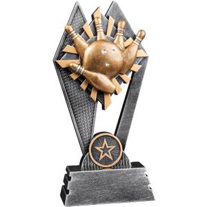 Express Medals Various Sport Styles of 7 Inch Sun Ray Style Award Trophy Cups Trophies Prize Gift Champion Winner 1st Place (Bowling)