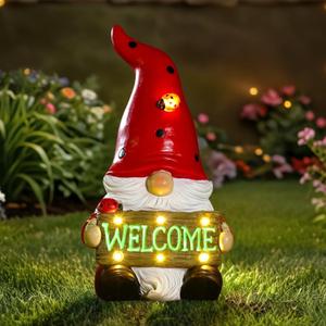 Gnome Statue with Welcome - Gnomes Decorations for Yard Garden Statue - Unique Gifts for Women,Mom