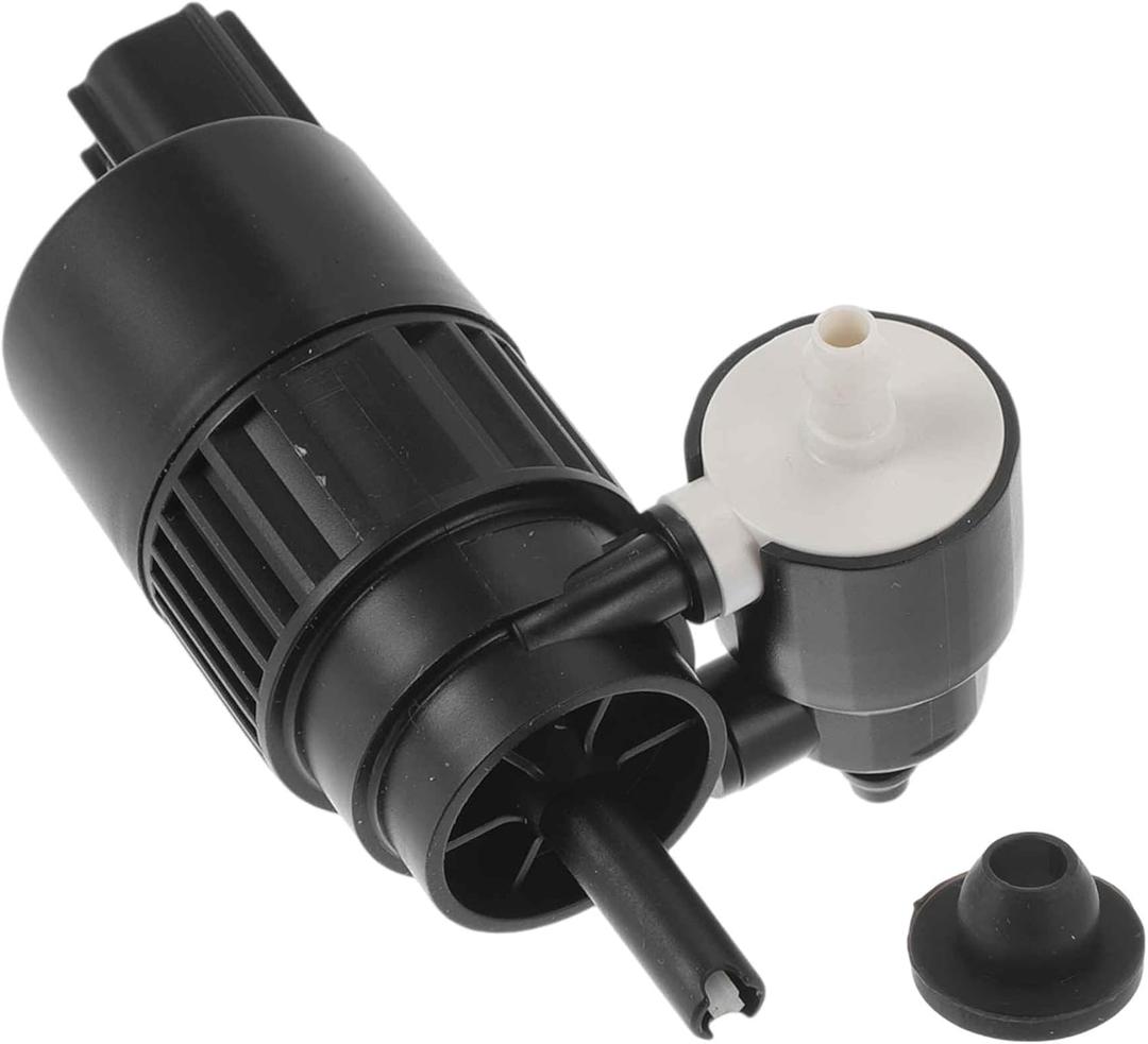 ACROPIX Windshield Washer Pump with Grommet for Cadillac Srx 2010-2015 Front Washer Fluid Pump Windshield Wiper Pump No.25979368 Black,White 1 Set