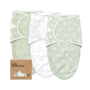 3-Pack Organic Baby Swaddle Sleep Sacks - Swaddles for Newborns, Infant 0-3 Months, Baby Girls, Boys, Soft & Snug Newborn Sleep Sack, Nursery Swaddling Blankets (Cloud, OS)