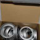 Patelai 24 Pieces Regular Mouth Canning Jar Replacement Metal Rings Practical Screw Jar Bands Leak Proof Tinplate Metal Bands Rings, Compatible with Mason (Silver)