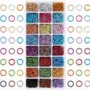 PH PandaHall 8400pcs Aluminum Open Jump Rings 6mm Chainmail Rings Open Jump Rings 24 Color Jewelry Findings for Choker Necklaces Bracelet Earring Chain Maille Jewelry Making