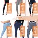Hybrid & Company Women Ultimate Comfort Flattering Fit Stretch Skinny Jeans (22 Plus, Bleach)