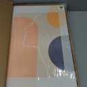 3 Piece Framed Abstract Neutral Boho Canvas Wall Art Bedroom, 16x24 Inch, 24" H x 16" W x 3Pcs