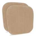 PAGGED Khaki Kitchen Chairs Cushions Non Slip Foam Office Seat Cushions Washable Soft Thick Pads Large Wooden Metal Tapered Dining Chair Cushions,17" x 15"