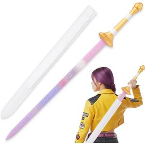 41" Anime Cosplay Sword with Sheath, Non-3D Printed & Back-Carry, Collectible Prop for Costume&Display